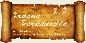 Krasna Perkanović vizit kartica